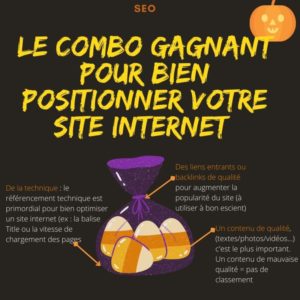 Référencement google - exemple de la fiole avec les ingrédients indispensables pour un bon seo